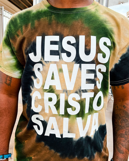 JSCS Tie-Dyed Campaign T-shirt โ Camo Brown