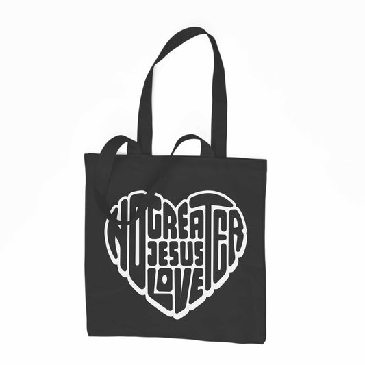 No Greater Love Tote Bag - Black