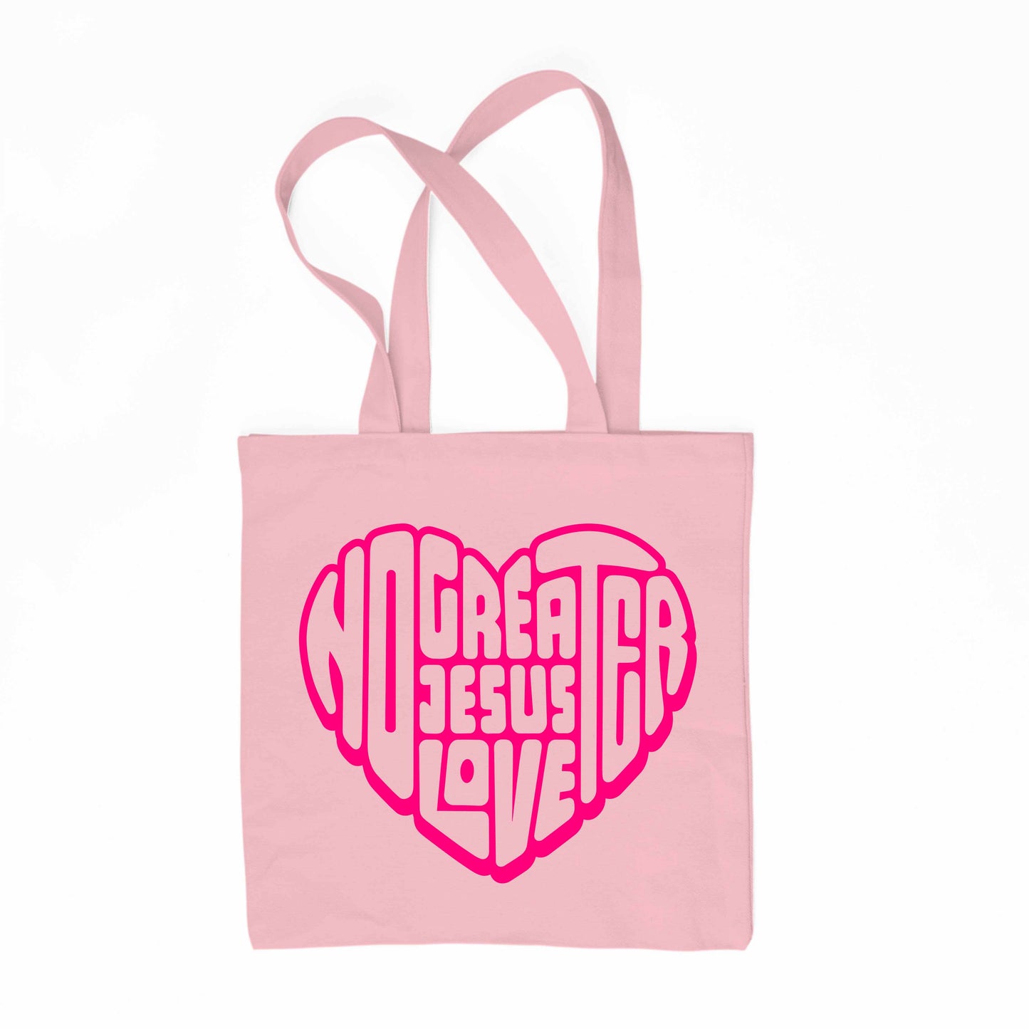 No Greater Love Tote Bag - Light Pink