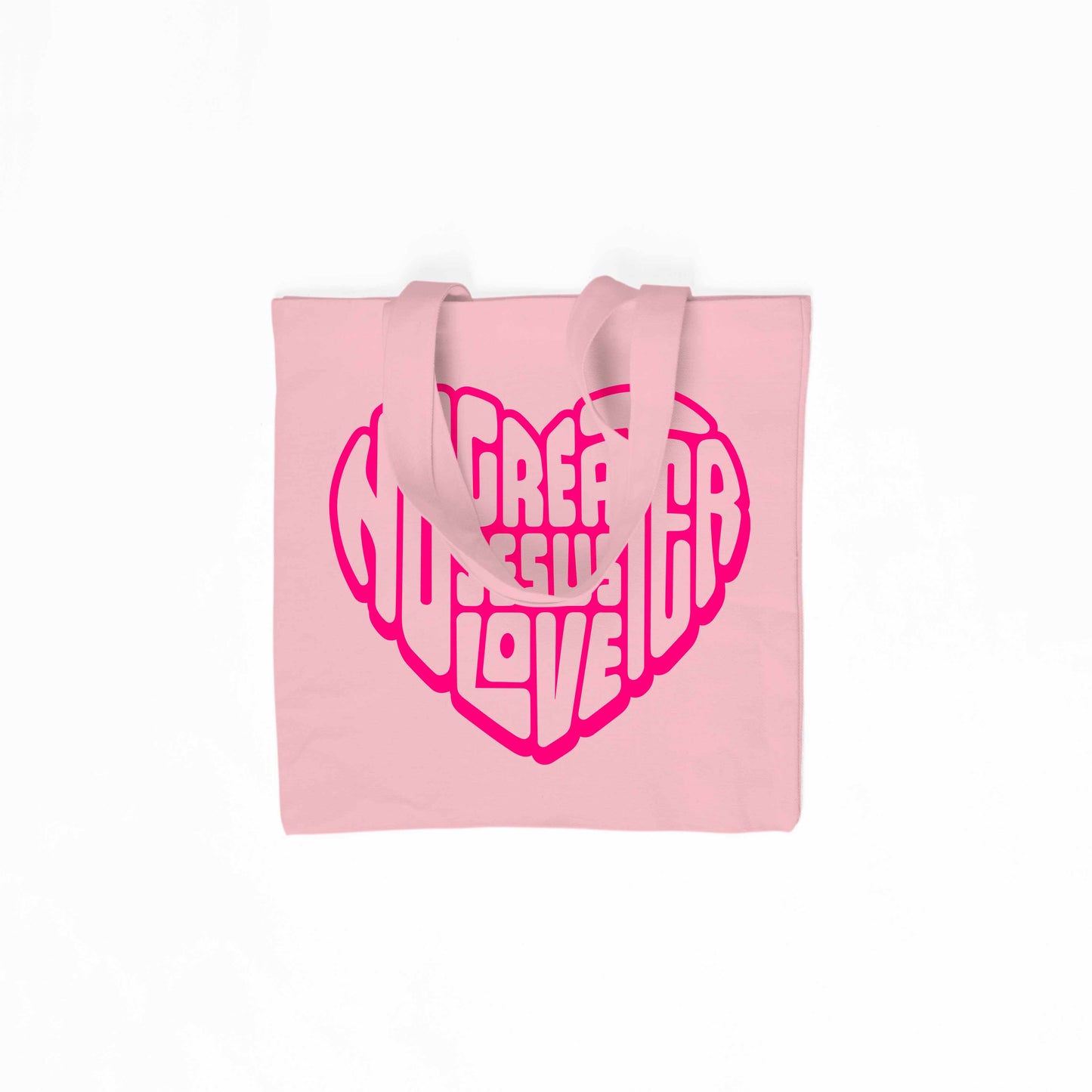 No Greater Love Tote Bag - Light Pink