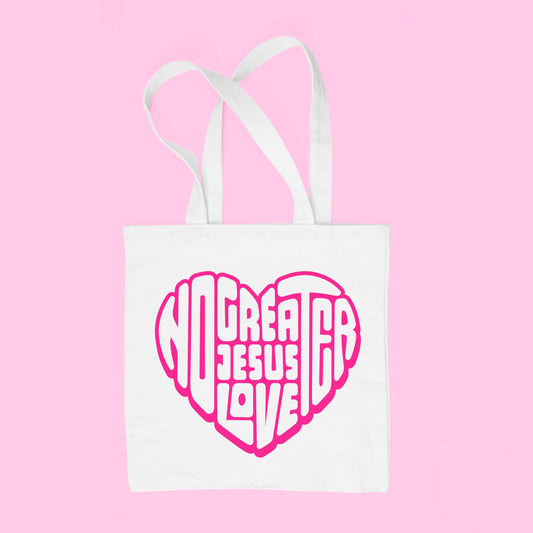 No Greater Love Tote Bag - White