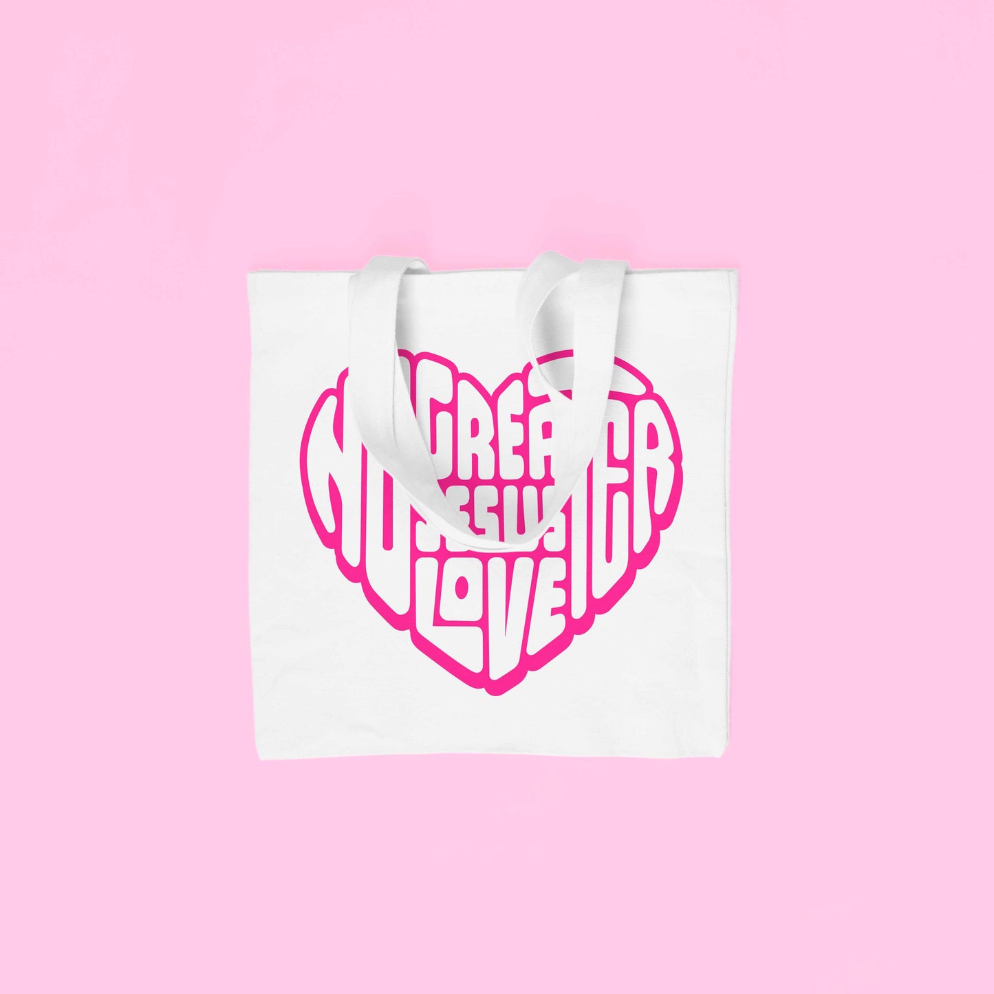 No Greater Love Tote Bag - White