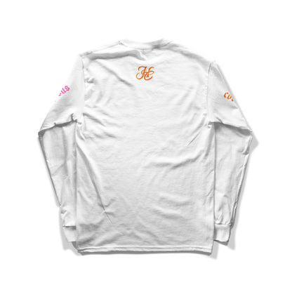 JSCS Campaign Long Sleeve — White & Orange/Pink