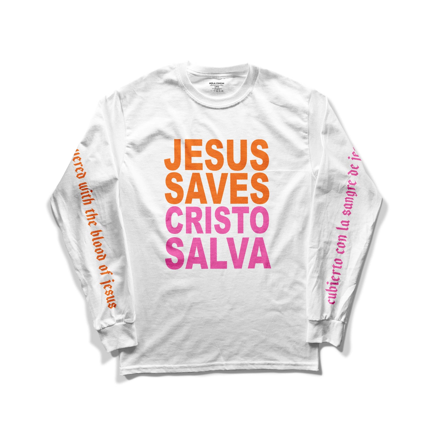 JSCS Campaign Long Sleeve — White & Orange/Pink