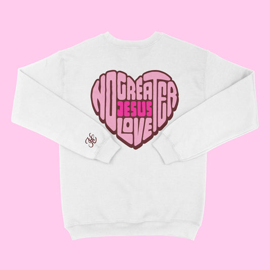 No Greater Love Crewneck - White