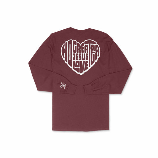 No Greater Love Long Sleeve - Maroon