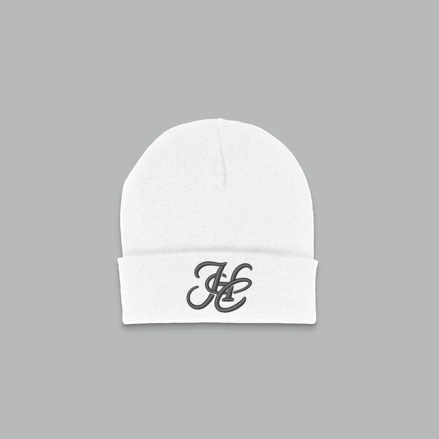 HCS Embroidered Beanie - White