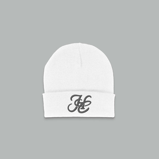 HCS Embroidered Beanie - White